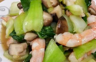 虾仁香菇扒油菜的做法，非常容易消化吸收的宝宝菜