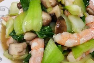 虾仁香菇扒油菜的做法，非常容易消化吸收的宝宝菜