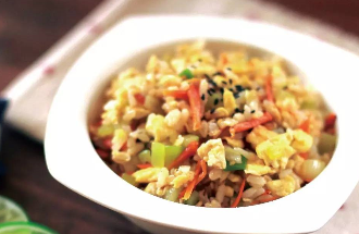 莴笋虾仁糙米饭的做法14M+