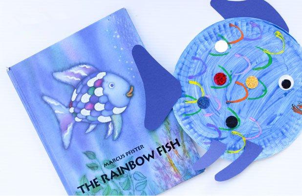幼儿纸盘彩色鱼制作方法