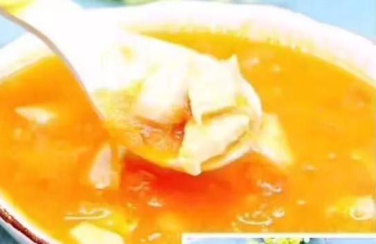 番茄三文鱼汤羹