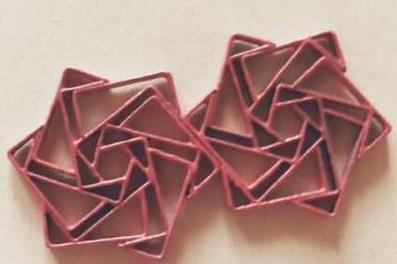 如何利用废订书针制作六芒星，订书钉手工DIY制作漂亮的六芒星