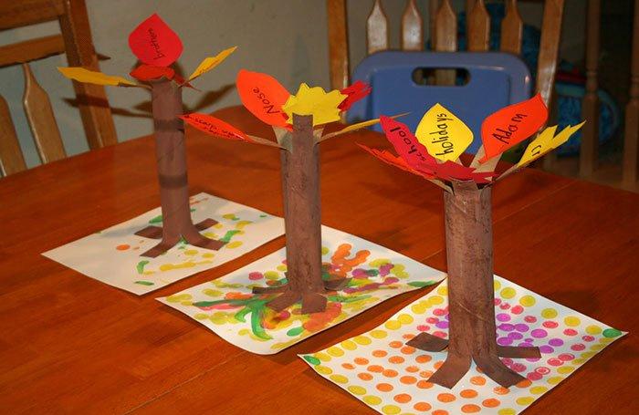 幼儿秋天立体树制作方法