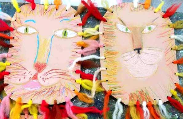 儿童狮子面具制作方法
