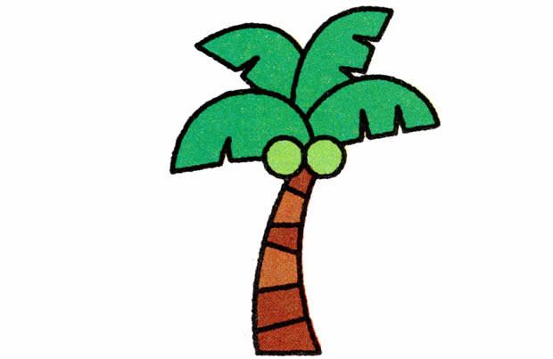 儿童椰树简笔画