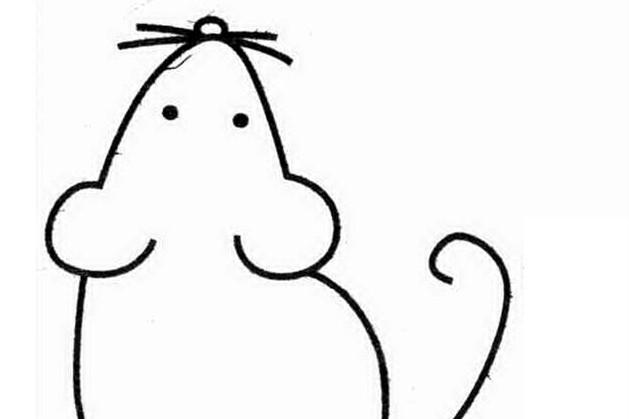 小老鼠简笔画步骤