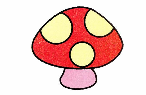 蘑菇简笔画步骤