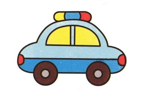 怎么画警车简笔画步骤