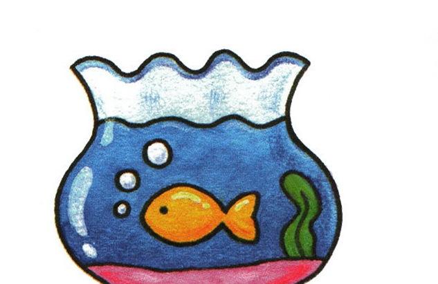 金鱼鱼缸简笔画