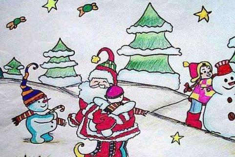 2017以圣诞节为主题的儿童画有哪些