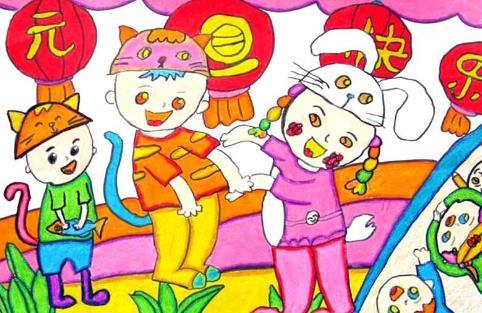 以元旦节为主题的儿童画有哪些 幼儿园元旦儿童画作品