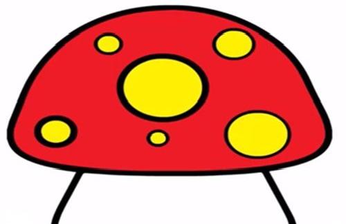 蘑菇简笔画带颜色