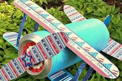 环保易拉罐飞机制作步骤