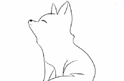 幼儿狐狸简笔画的画法