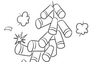 鞭炮简笔画步骤图