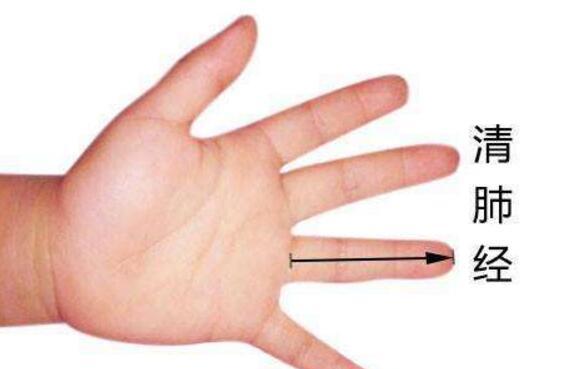小儿推拿清肺经的手法