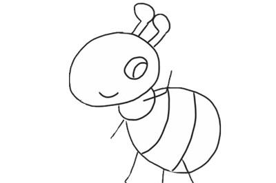 可爱蚂蚁简笔画步骤