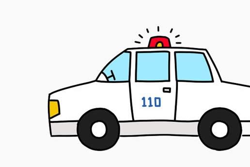 警车简笔画步骤
