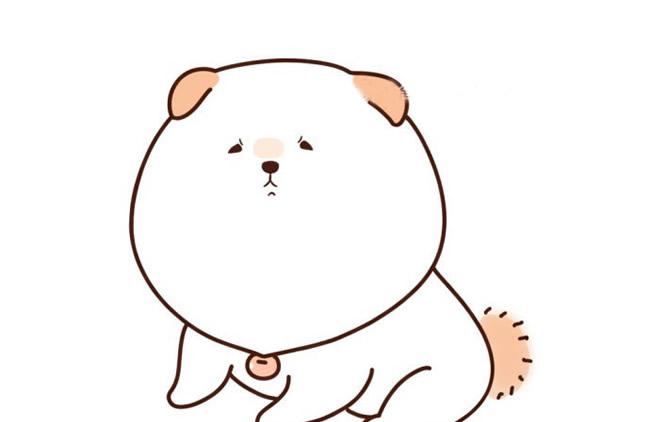 胖胖的小狗简笔画
