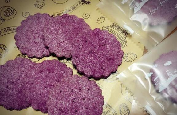紫薯薄饼 口感酥脆的自制小饼干