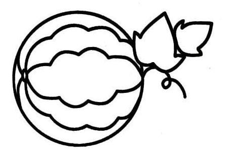 西瓜的画法简笔画图片大全