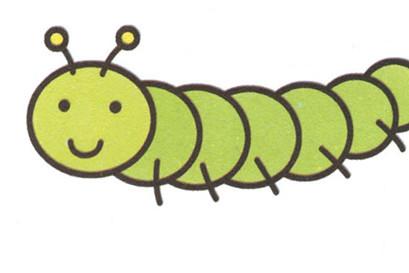 毛毛虫简笔画带颜色