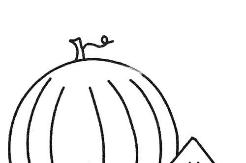 西瓜简笔画的画法