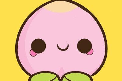 卡通桃子简笔画的画法