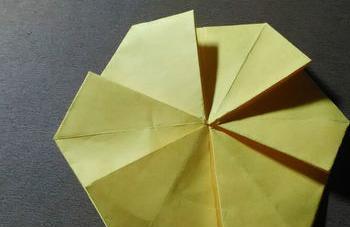 蒲公英折纸花步骤图解