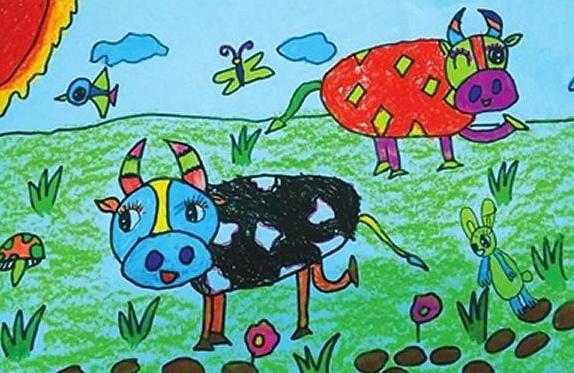 草原风景儿童画怎么画