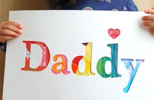 父亲节彩色镂空字母贺卡制作方法