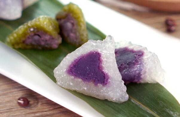 迷你紫薯水晶粽 肠胃零负担的健康粽