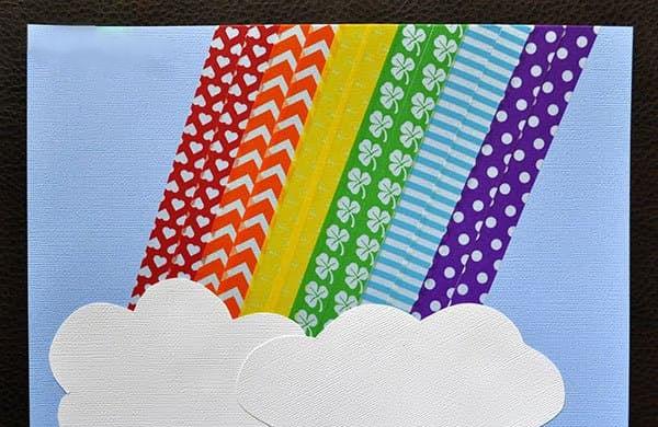 胶带彩虹卡片制作方法