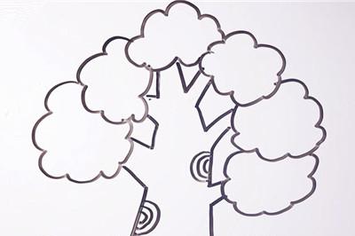 幼儿园大树简笔画的画法