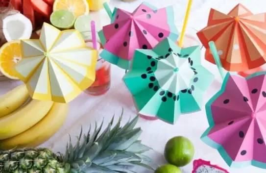 彩色立体小纸伞制作方法