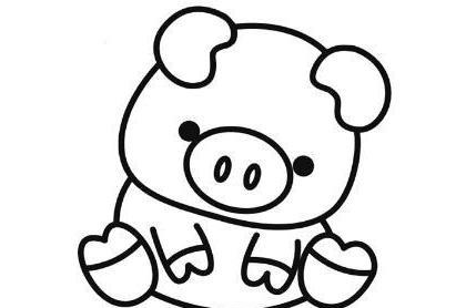 2019新年猪简笔画图片大全可爱 新年卡通小猪怎么画简单可爱