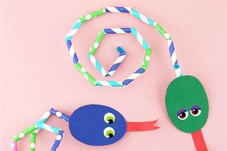 环保吸管玩具蛇制作方法