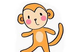 小猴子彩色简笔画的画法