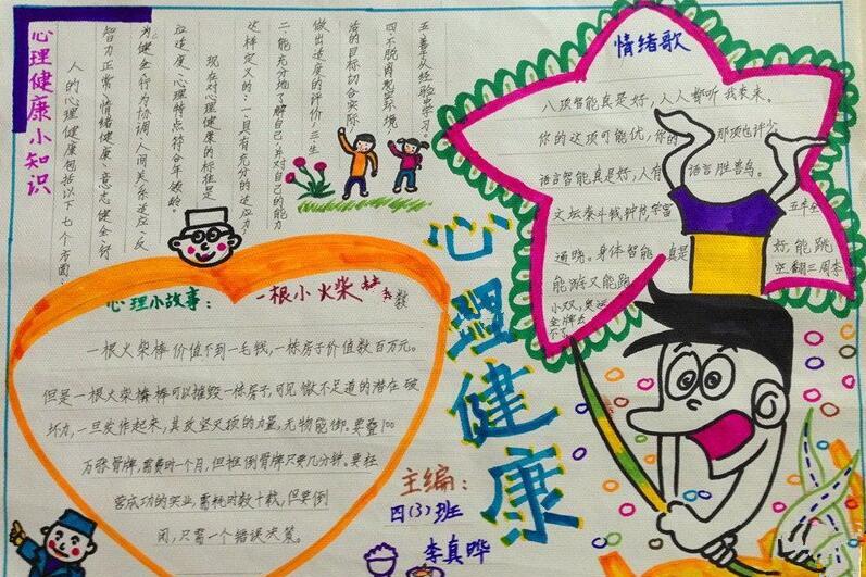 心理健康手抄报图片大全