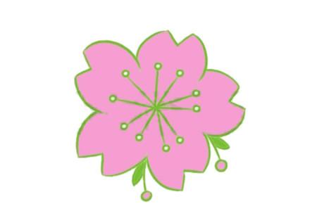 樱花简笔画步骤图解
