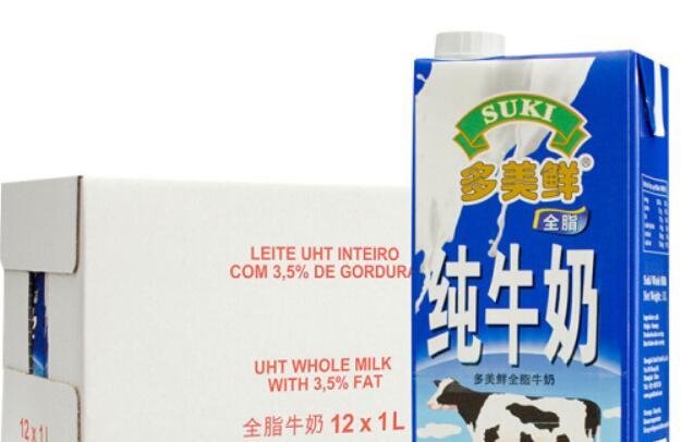 多美鲜全脂牛奶多少钱一盒