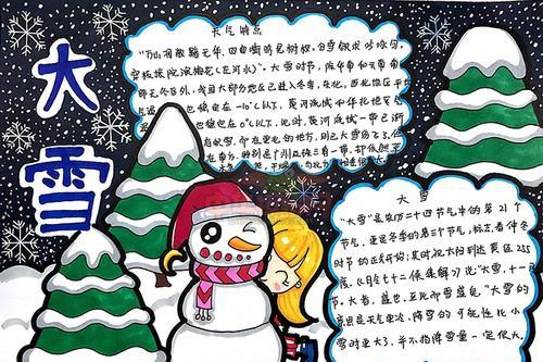 二十四节气大雪手抄报图片大全