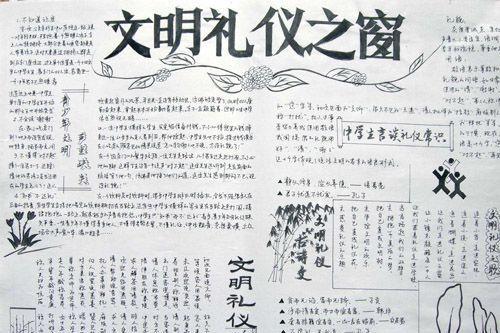 国学礼仪手抄报图片大全