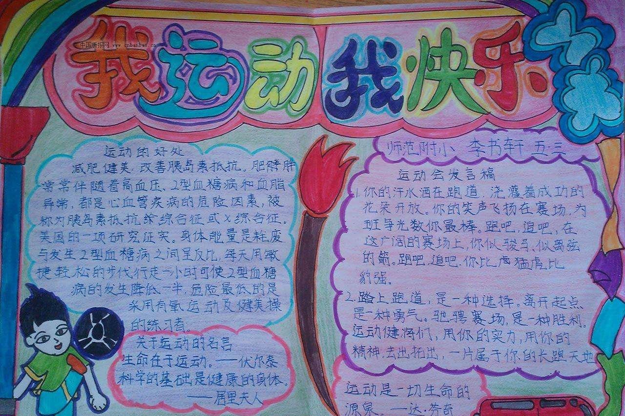 锻炼手抄报图片大全