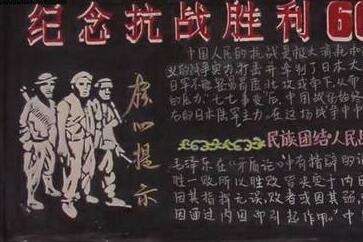 抗战胜利71周年黑板报