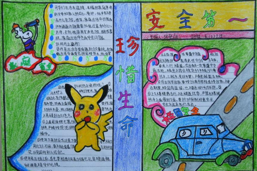 生命安全手抄报图片大全