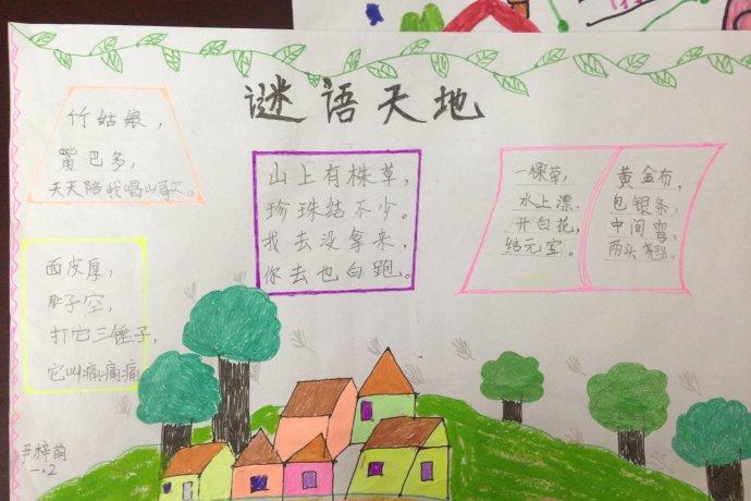 中国地名谜语初一手抄报