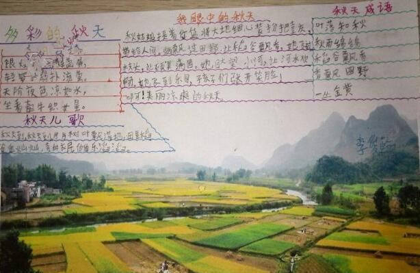 处暑手抄报简单图片