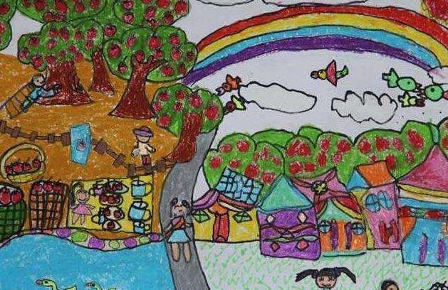 关于丰收的儿童绘画怎么画 秋天的丰收儿童绘画图片大全