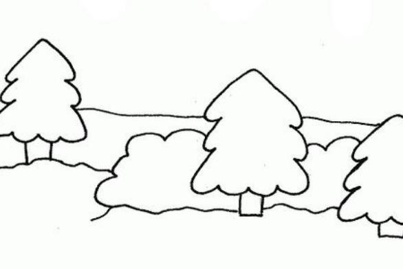 幼儿园大树简笔画图片大全